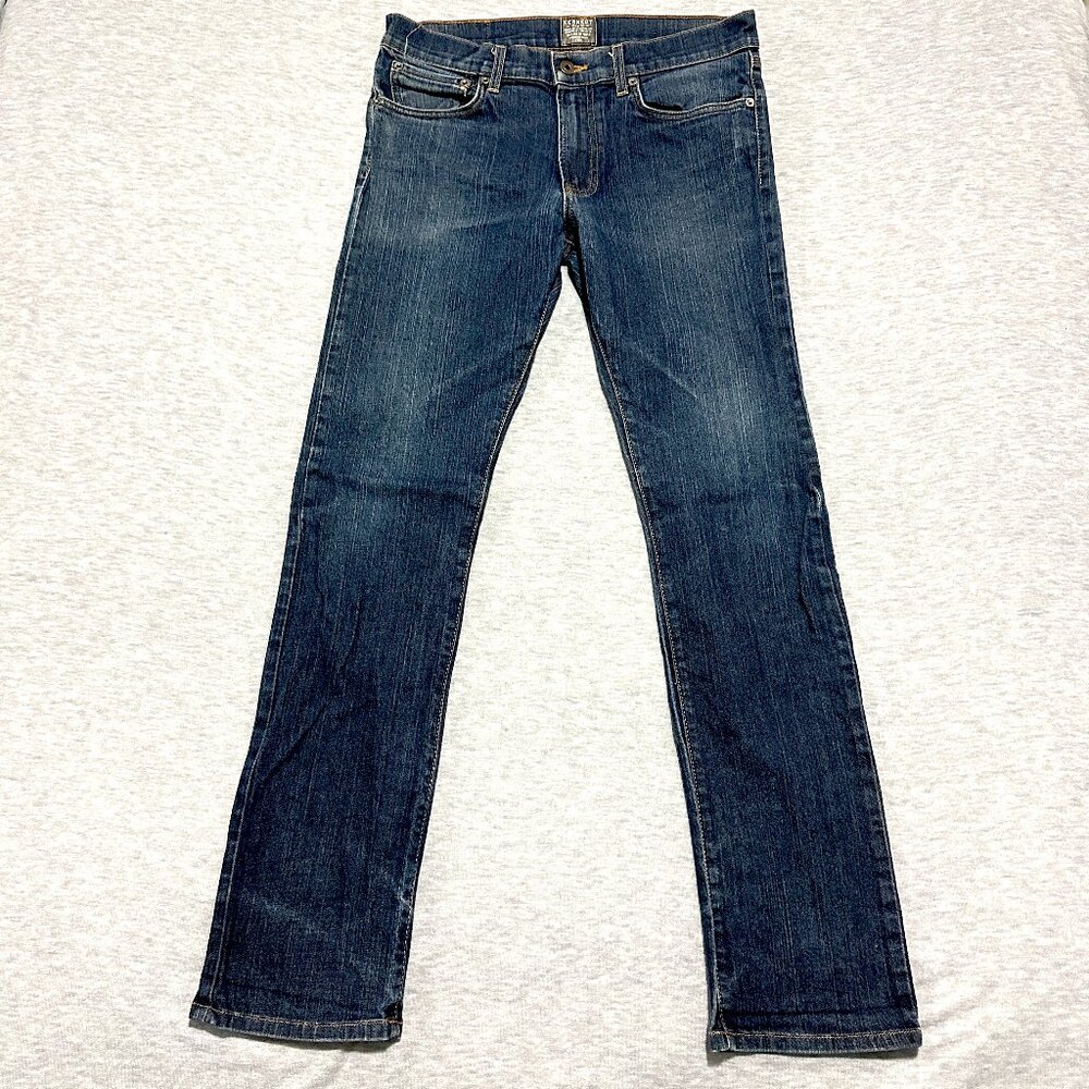 The Kennedy Skinny Jeans Womens 32 (actual 32x32) Blue Dark Wash Denim Zip Fly